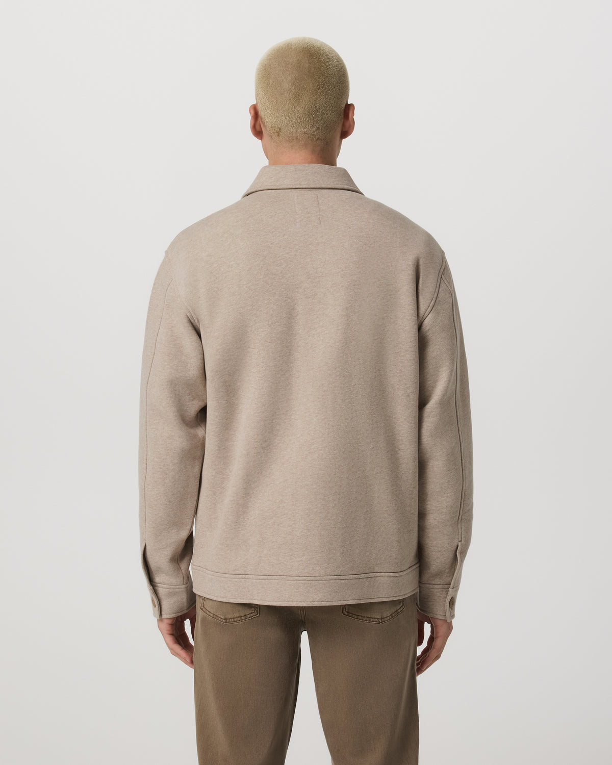 Seaside Shirt Jacket Men's Acorn Heather Fleece Jacket | Vuori shop - US 8590