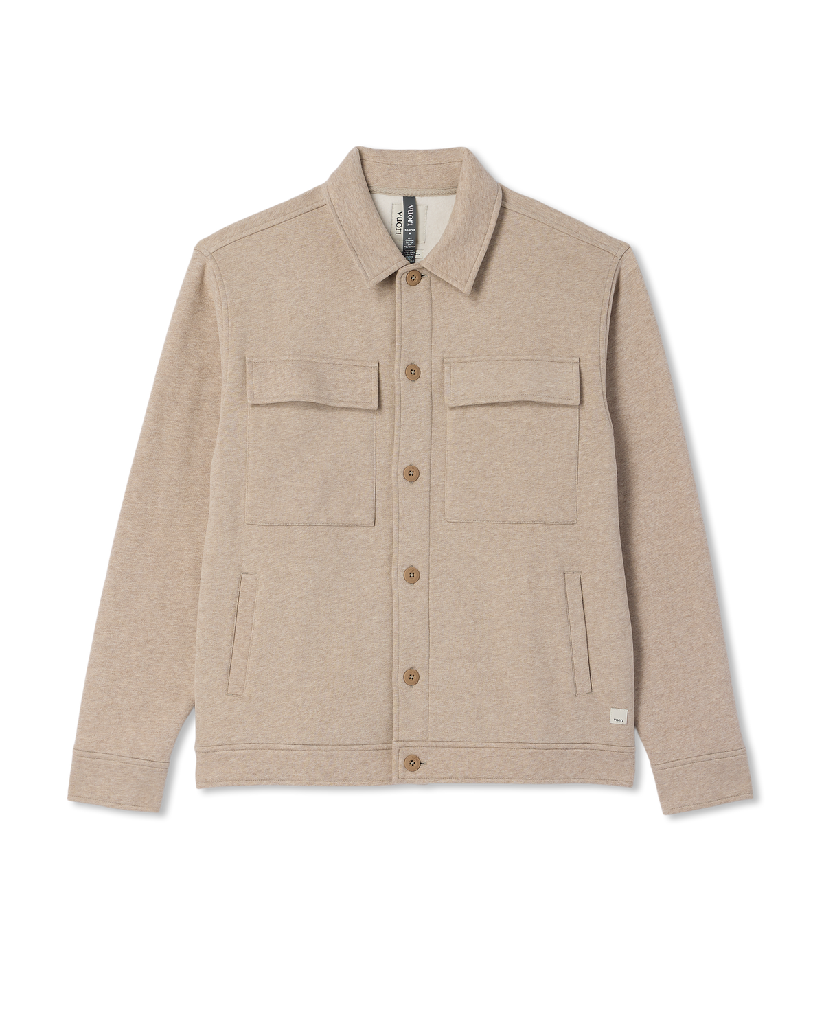 Seaside Shirt Jacket Men's Acorn Heather Fleece Jacket | Vuori shop - US 8590