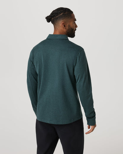 Coronado Shirt Jacket Men's Deep Sea Heather Jacket | Vuori sale - US 7382