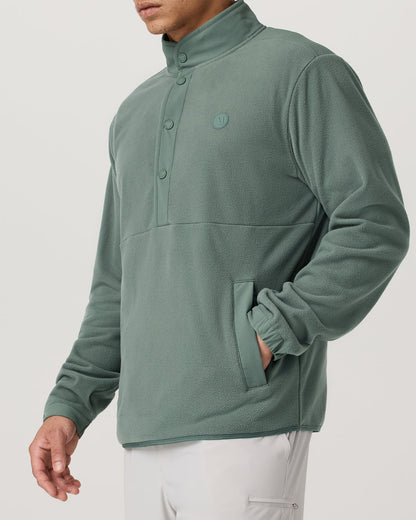 Aspen 1/2 Snap Men's Fleece Mock-Neck Pullover: Marsh | Vuori onsale - US 6666