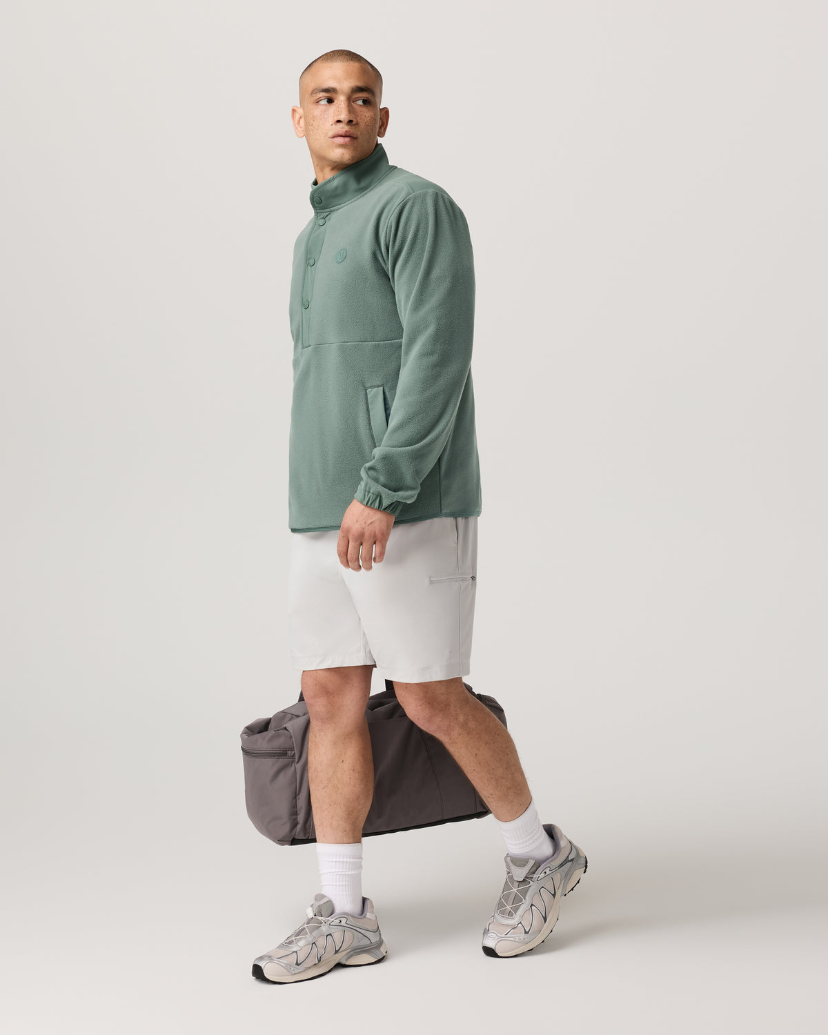 Aspen 1/2 Snap Men's Fleece Mock-Neck Pullover: Marsh | Vuori onsale - US 6666