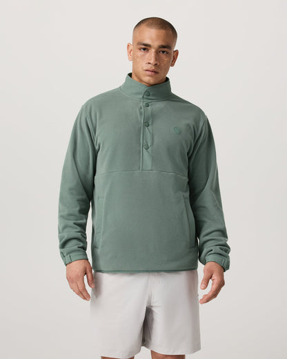 Aspen 1/2 Snap Men's Fleece Mock-Neck Pullover: Marsh | Vuori onsale - US 6666