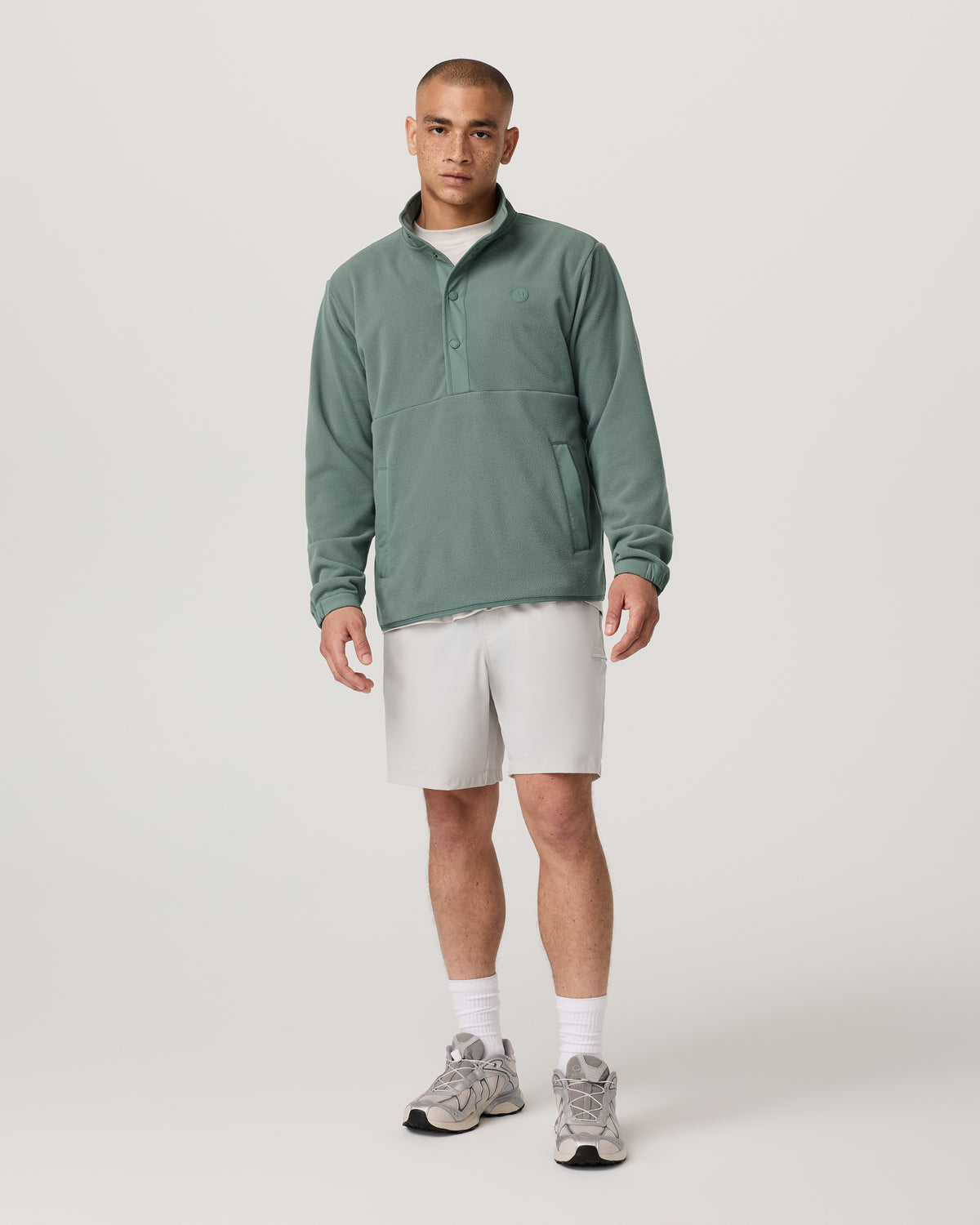 Aspen 1/2 Snap Men's Fleece Mock-Neck Pullover: Marsh | Vuori onsale - US 6666