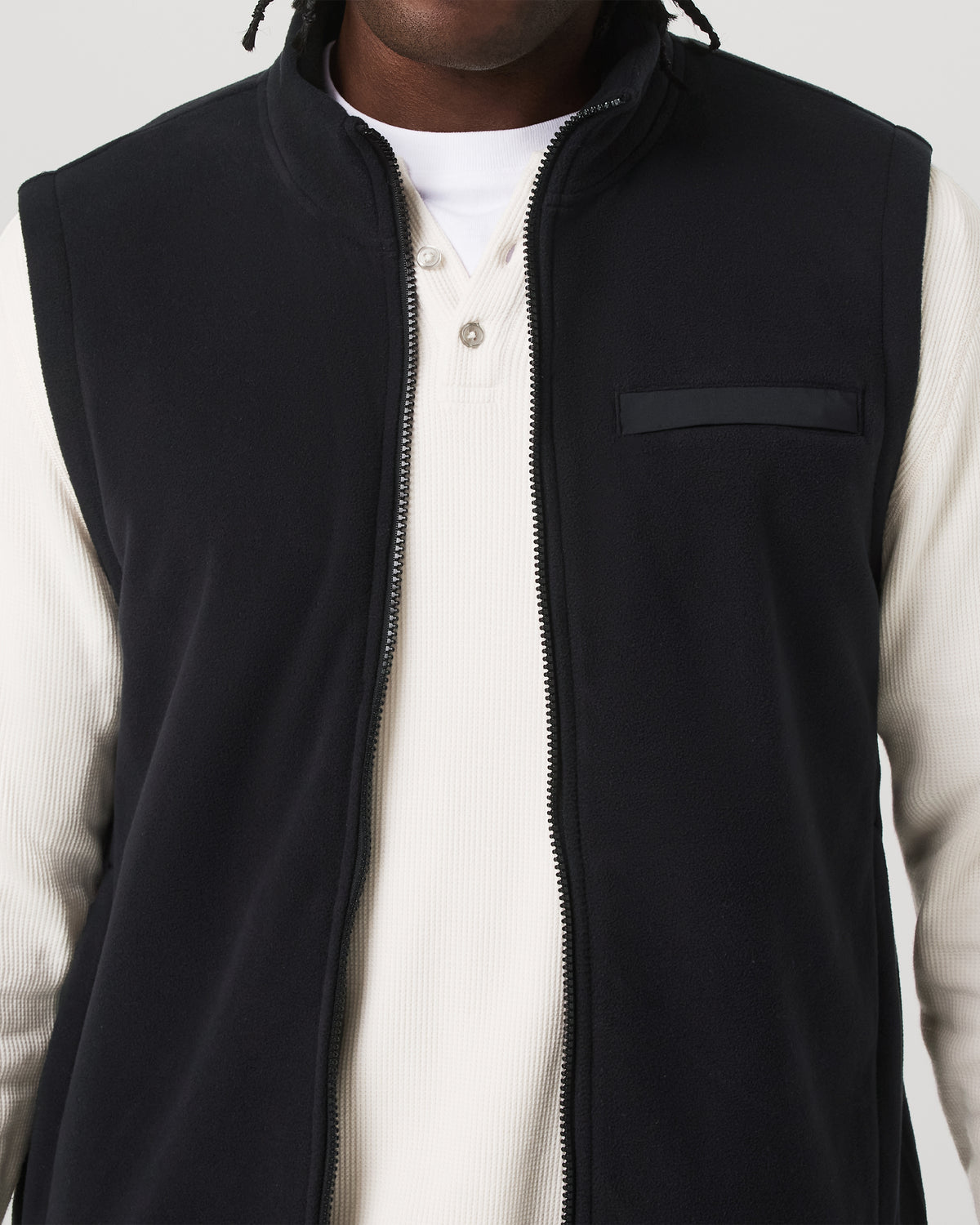 Aspen Vest Men's Black Zip-Up Fleece Vest | Vuori for sale - US 4172