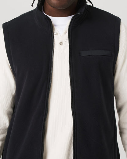 Aspen Vest Men's Black Zip-Up Fleece Vest | Vuori for sale - US 4172