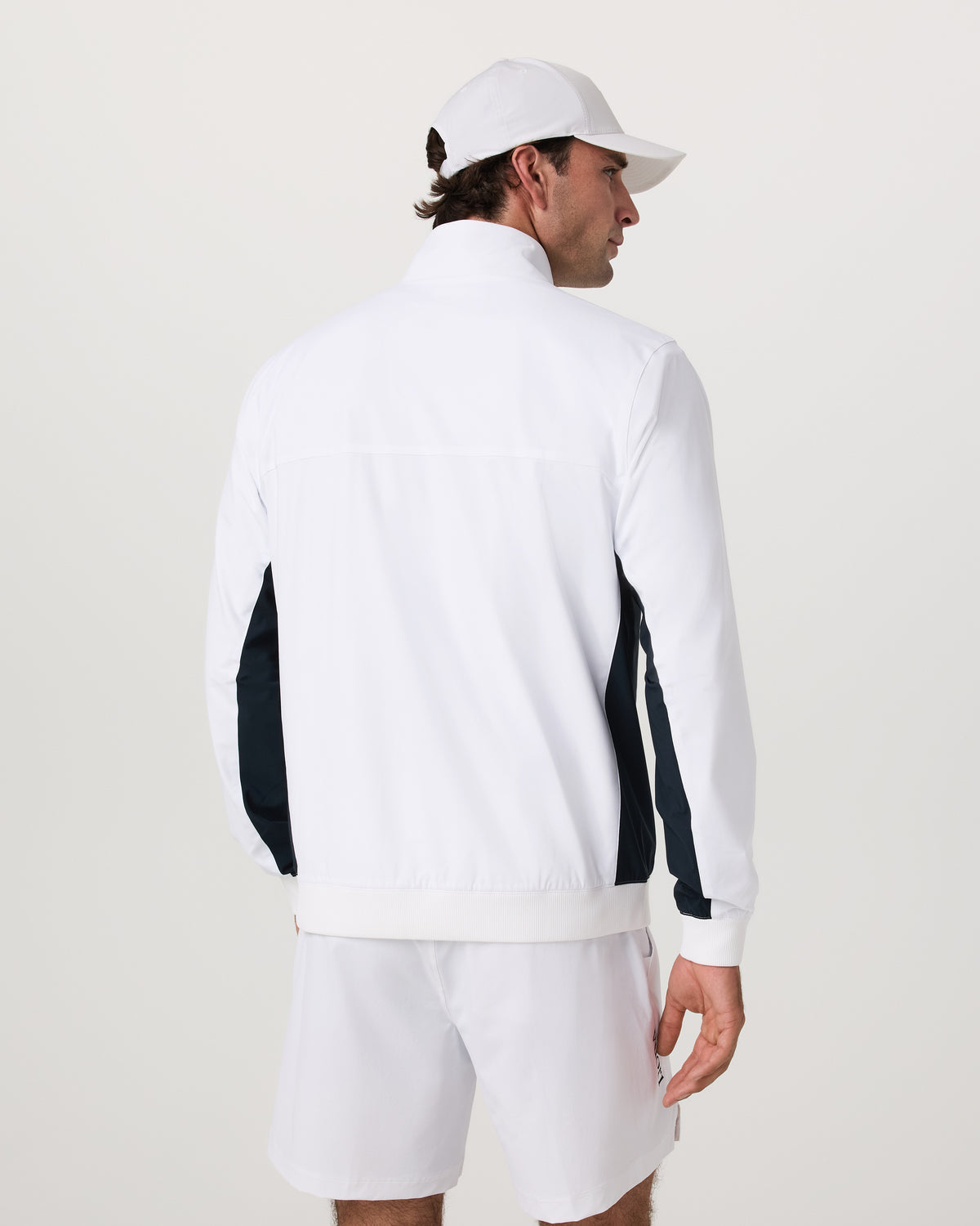 Fleet Jacket Men's White Color Block Jacket | Vuori sale - US 6957