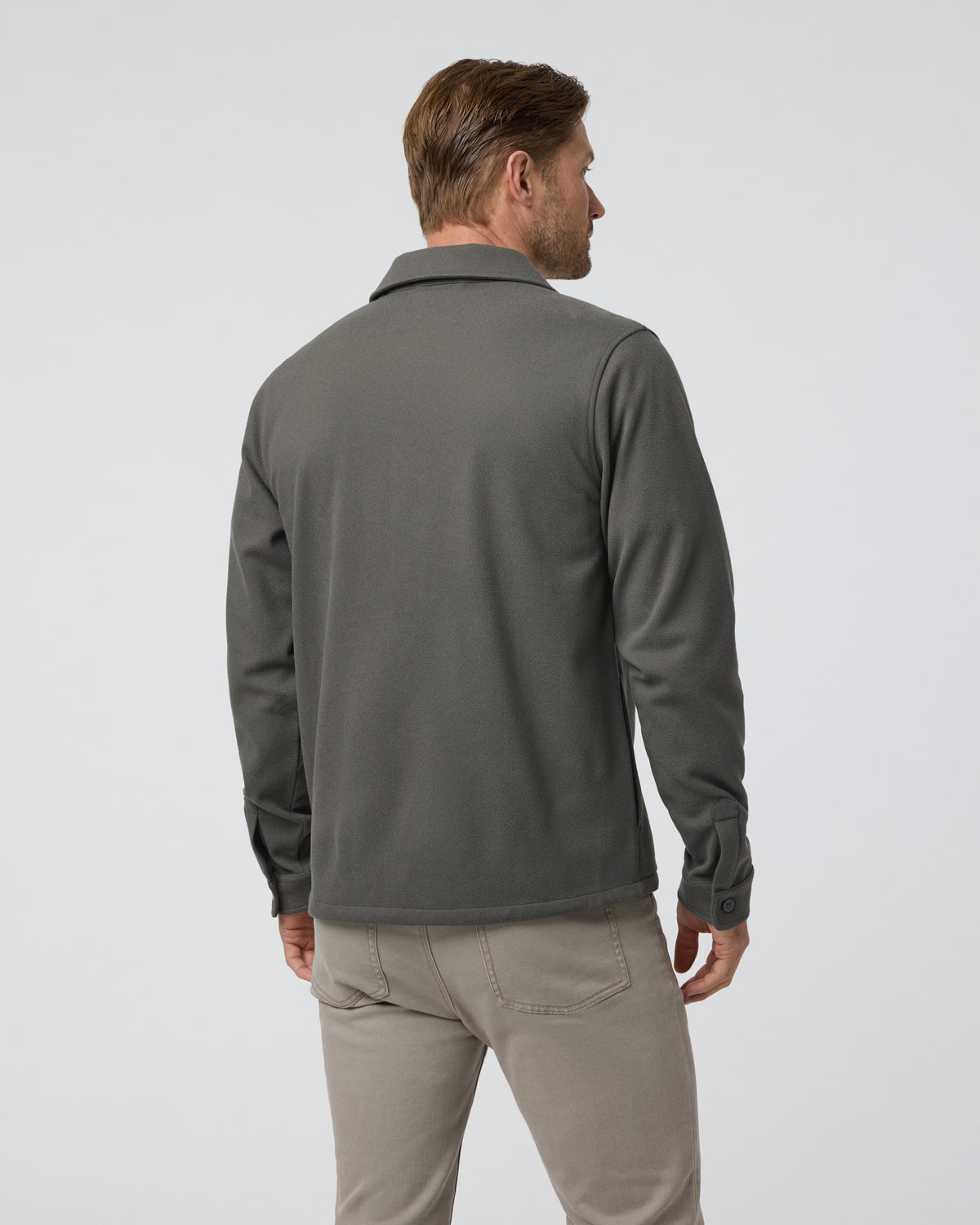 Beldon Shirt Jacket Knit Twill Oregano | Vuori online - US 9351