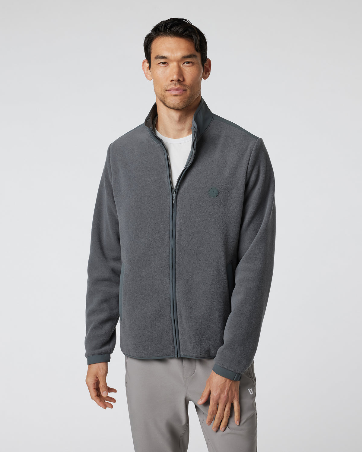 Aspen Full Zip Jacket Dark Pewter Fleece Jacket | Vuori outlet - US 5259