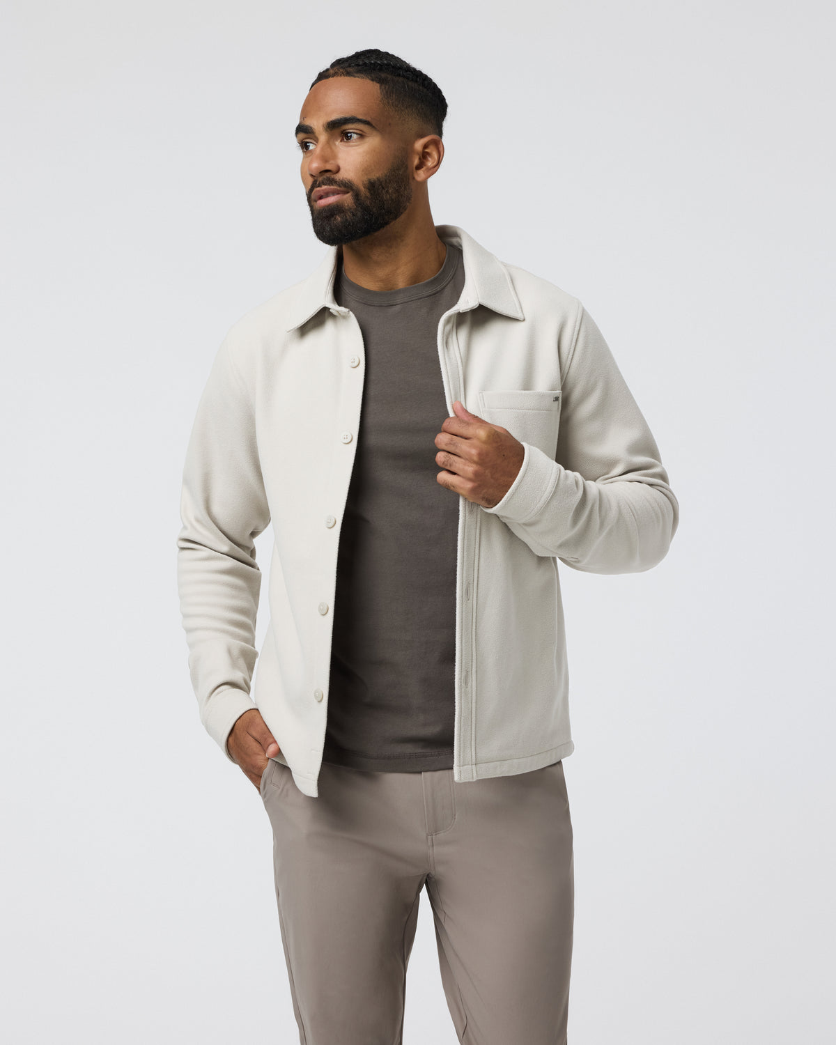 Beldon Shirt Jacket Knit Twill Oatmeal | Vuori sale - US 4603