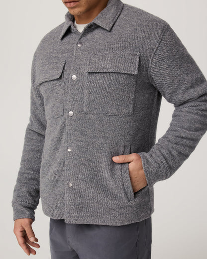 Plymouth Wool Shirt Jacket Men's Heather Grey Jacket | Vuori online - US 1276