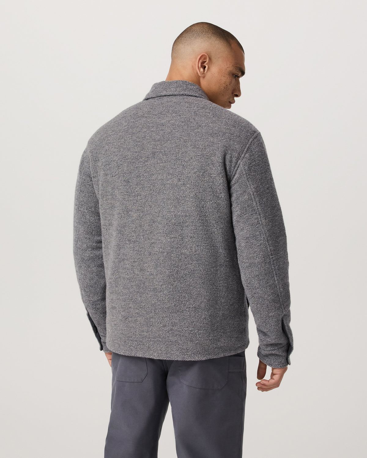 Plymouth Wool Shirt Jacket Men's Heather Grey Jacket | Vuori online - US 1276