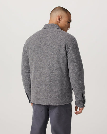 Plymouth Wool Shirt Jacket Men's Heather Grey Jacket | Vuori online - US 1276