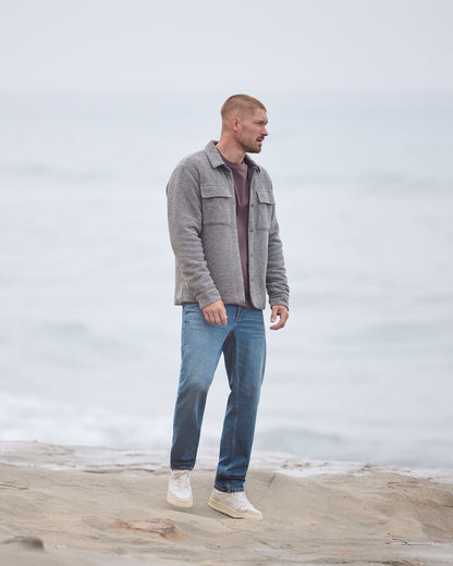 Plymouth Wool Shirt Jacket Men's Heather Grey Jacket | Vuori online - US 1276