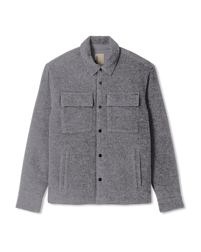 Plymouth Wool Shirt Jacket Men's Heather Grey Jacket | Vuori online - US 1276