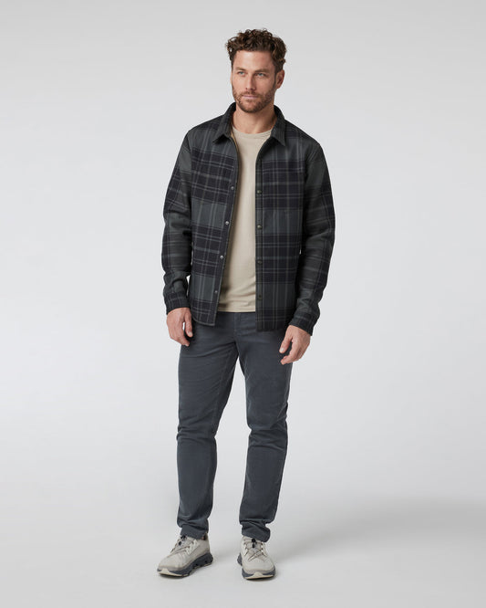 Coastside Shirt Jacket Men's Black Plaid Shirt | Vuori outlet - US 3098