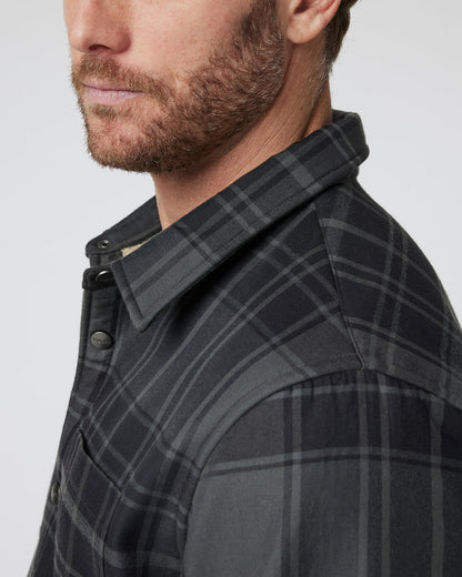 Coastside Shirt Jacket Men's Black Plaid Shirt | Vuori outlet - US 3098