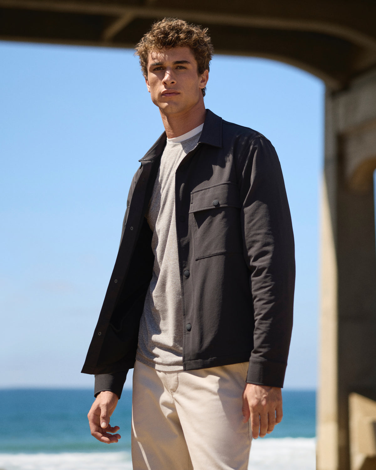 Lawson Tech Shirt Jacket Black | Vuori sale - US 3864