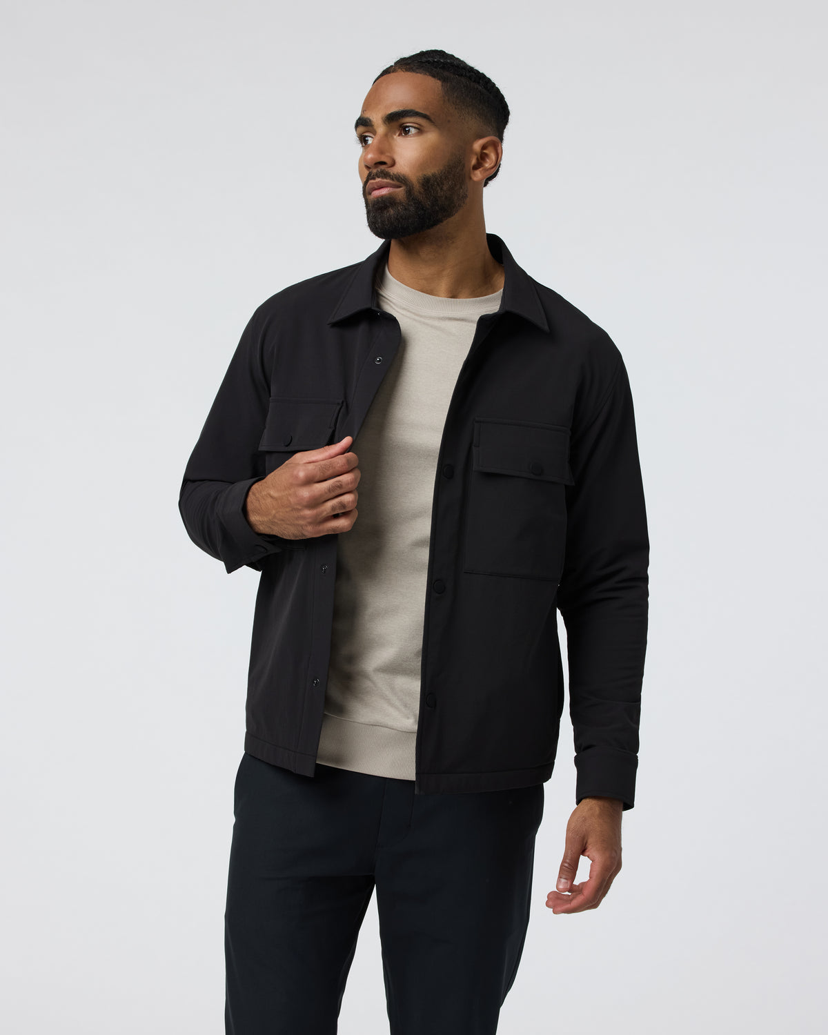 Lawson Tech Shirt Jacket Black | Vuori sale - US 3864