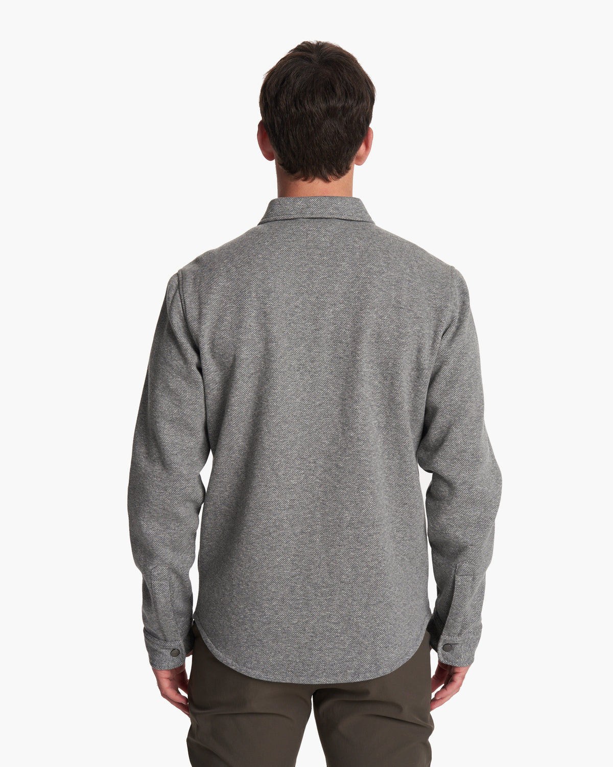Del Mar Fleece Shirt Jacket Heather Grey Button Down | Vuori for sale - US 7848