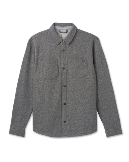 Del Mar Fleece Shirt Jacket Heather Grey Button Down | Vuori for sale - US 7848