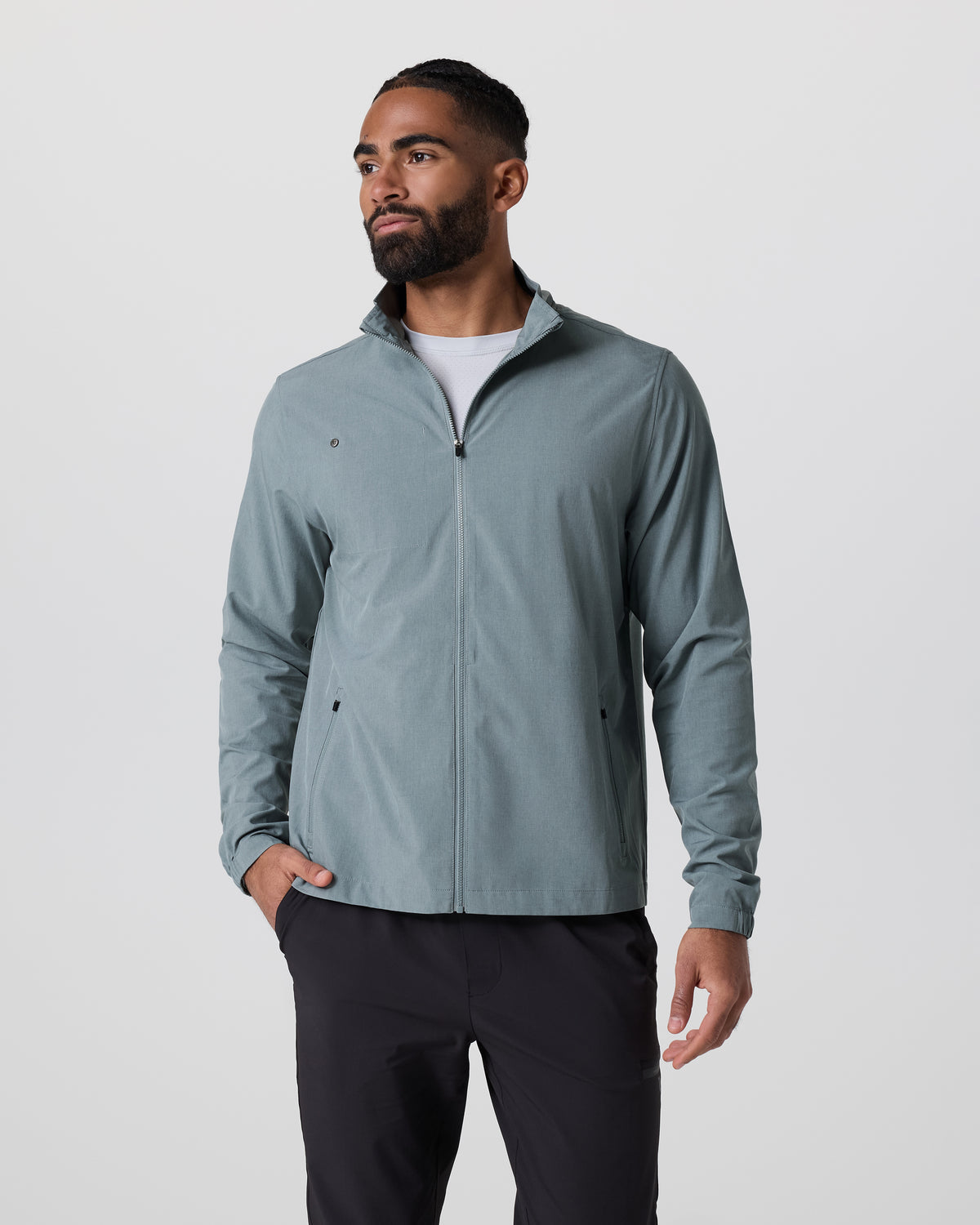Venture Track Jacket Dusty Blue Linen Texture | Vuori discount - US 3955