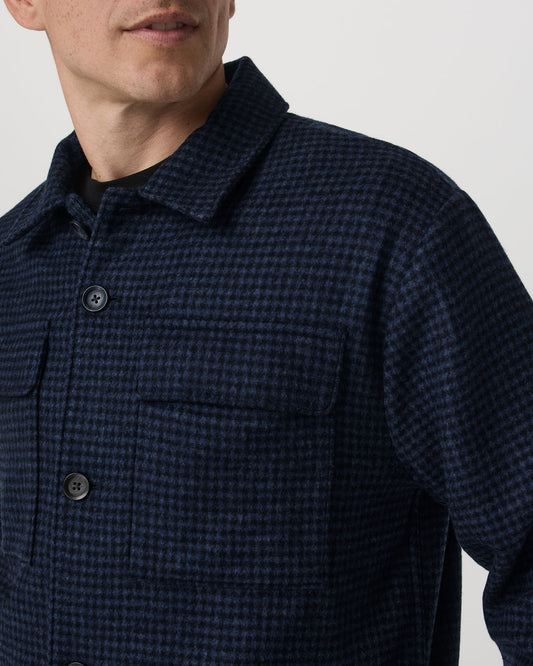 Ridge Natural Shirt Jacket Men's Navy Button-Up Jacket | Vuori sale - US 1983
