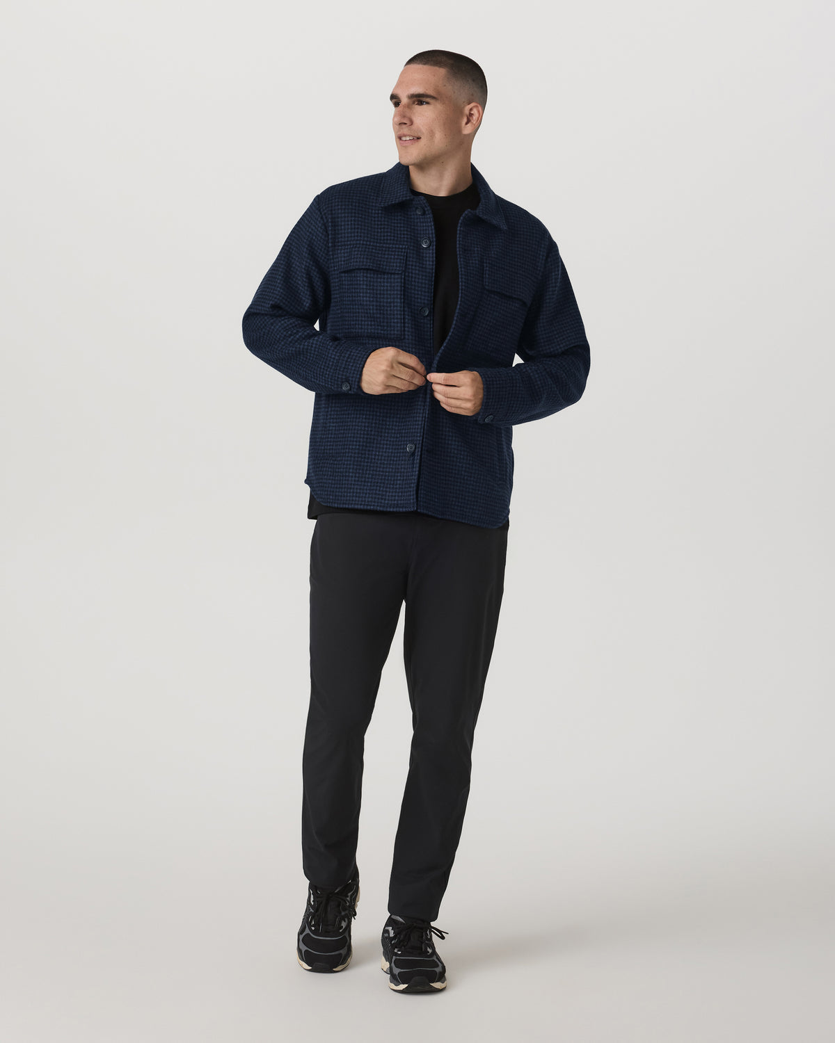 Ridge Natural Shirt Jacket Men's Navy Button-Up Jacket | Vuori sale - US 1983