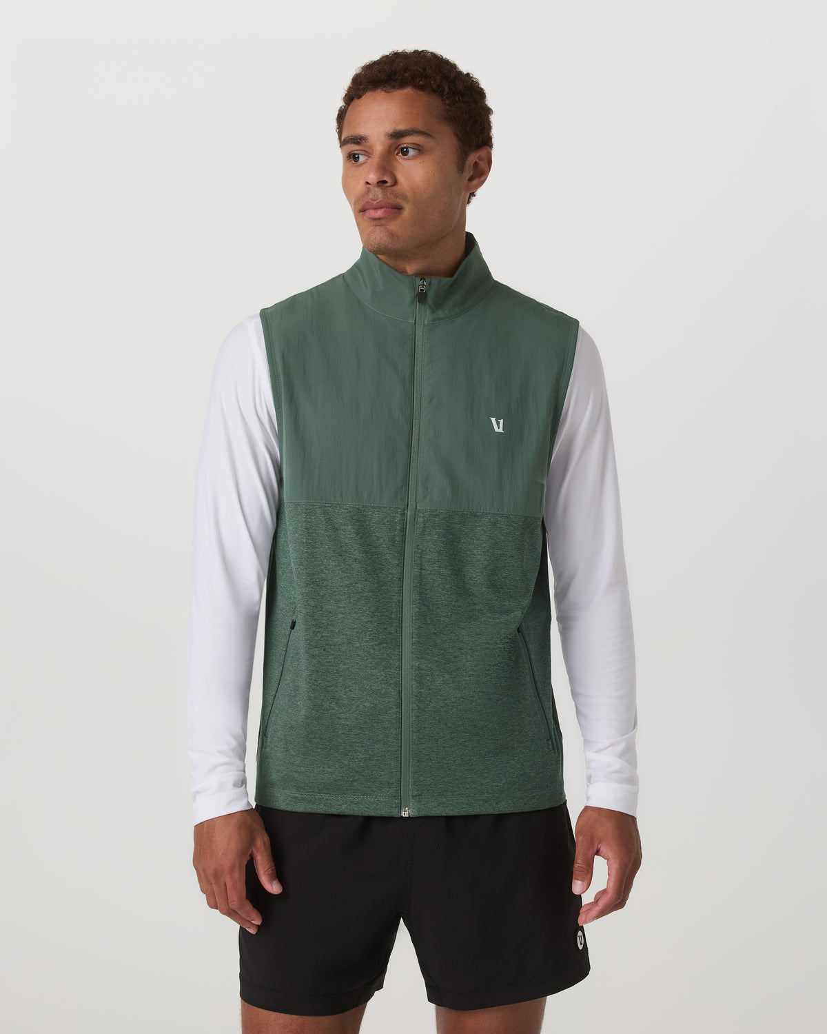Sunday Element Vest Men's Agate Green Heather Vest | Vuori online - US 6845