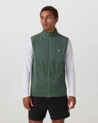 Sunday Element Vest Men's Agate Green Heather Vest | Vuori online - US 6845
