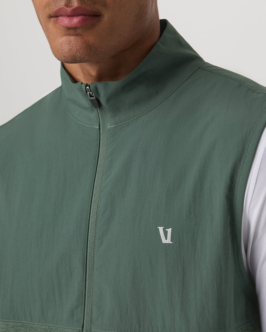 Sunday Element Vest Men's Agate Green Heather Vest | Vuori online - US 6845