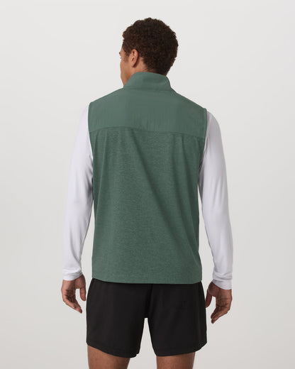 Sunday Element Vest Men's Agate Green Heather Vest | Vuori online - US 6845
