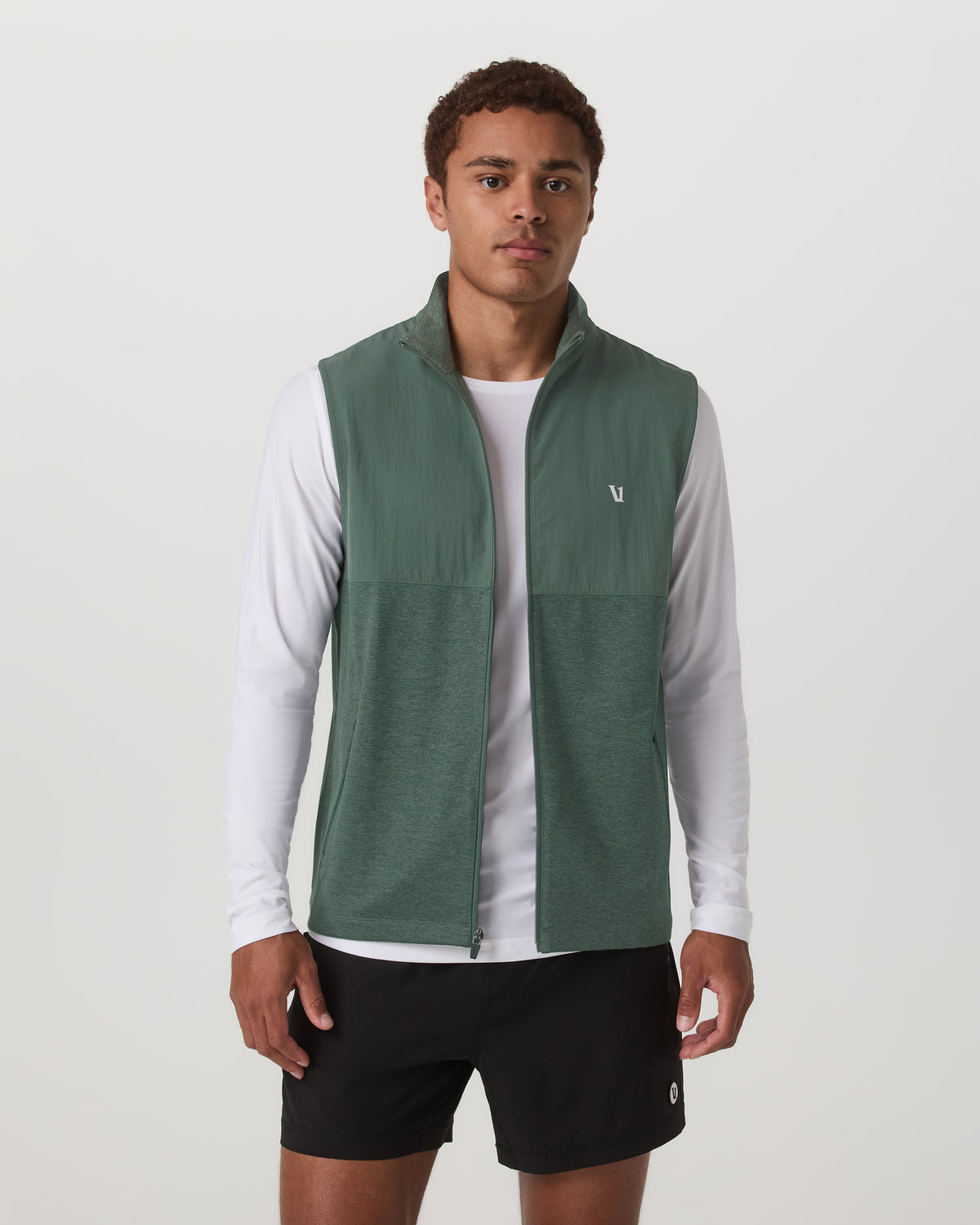 Sunday Element Vest Men's Agate Green Heather Vest | Vuori online - US 6845