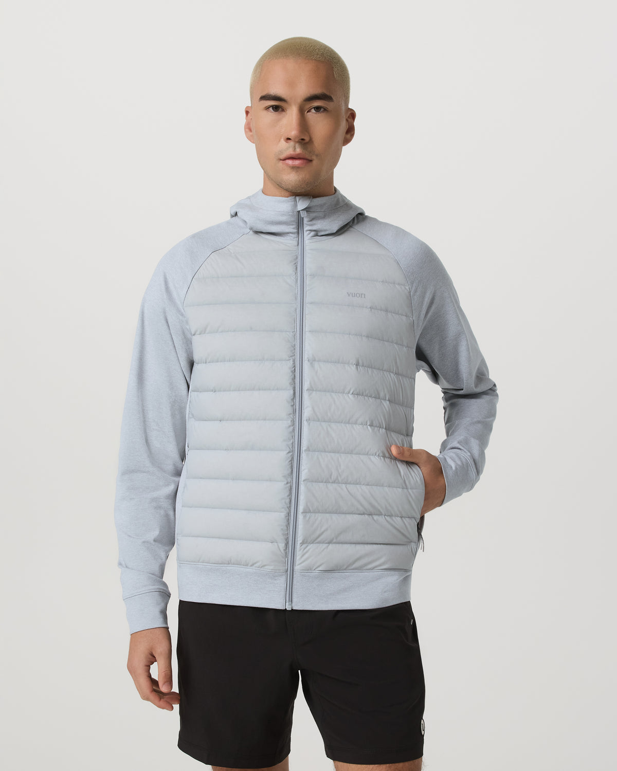 Steadfast Insulated Hybrid Men's Sea Fog Jacket | Vuori discount - US 2417