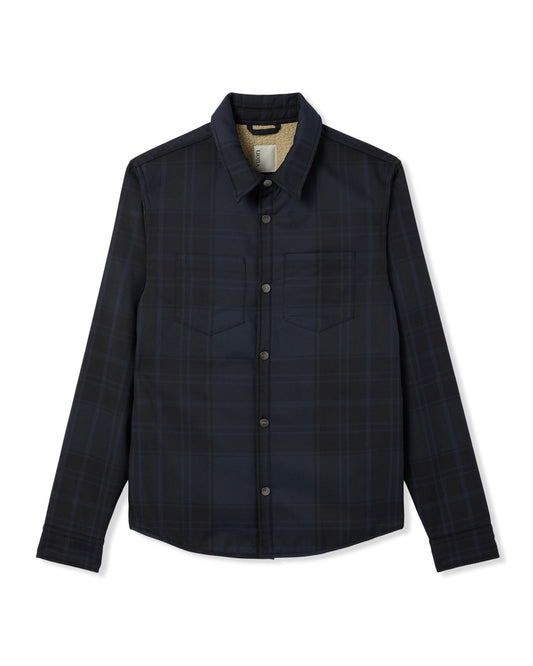 Coastside Shirt Jacket Men's Navy Fleece Shirt Jacket | Vuori for sale - US 9574