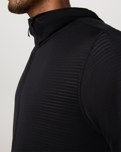 Powergrid Full Zip Jacket 2.0 Men's Black Fleece Jacket | Vuori sale - US 4681