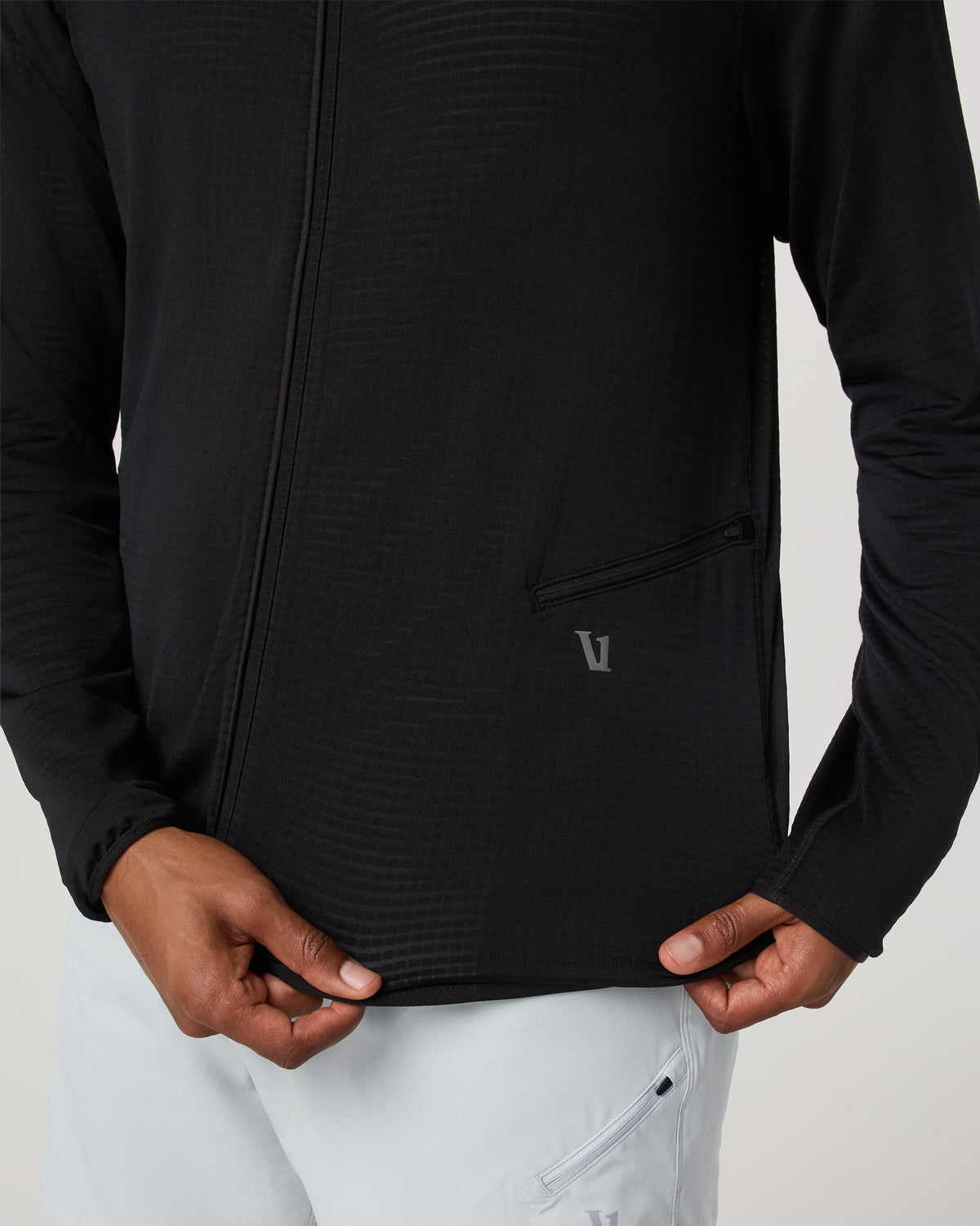 Powergrid Full Zip Jacket 2.0 Men's Black Fleece Jacket | Vuori sale - US 4681
