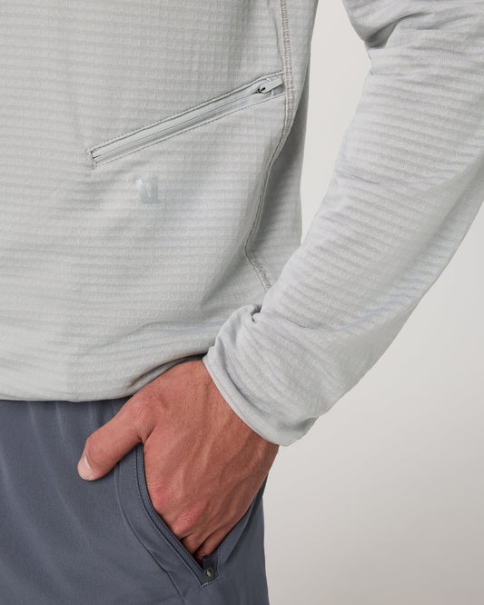 Powergrid Full Zip Jacket 2.0 Men's Sea Fog Fleece Jacket | Vuori for sale - US 6761