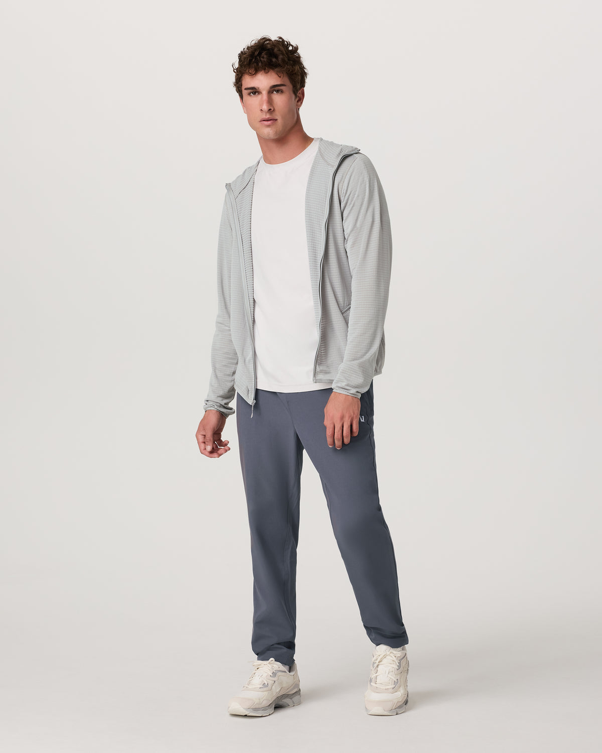 Powergrid Full Zip Jacket 2.0 Men's Sea Fog Fleece Jacket | Vuori for sale - US 6761