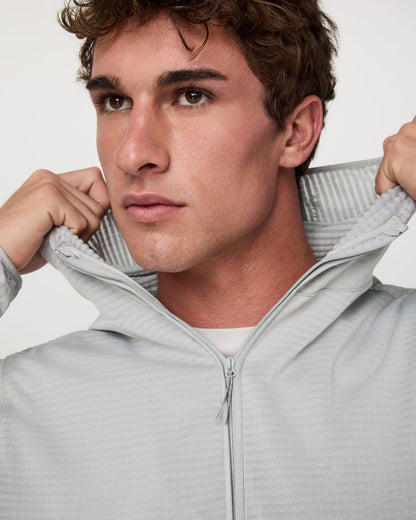 Powergrid Full Zip Jacket 2.0 Men's Sea Fog Fleece Jacket | Vuori for sale - US 6761