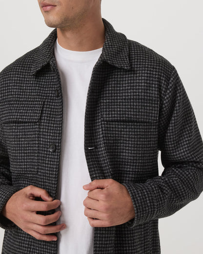 Ridge Natural Shirt Jacket Men's Grey Button-Up Jacket | Vuori onsale - US 4474