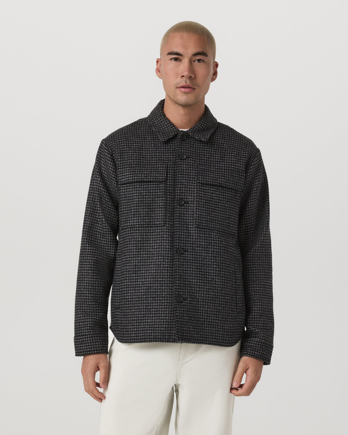 Ridge Natural Shirt Jacket Men's Grey Button-Up Jacket | Vuori onsale - US 4474