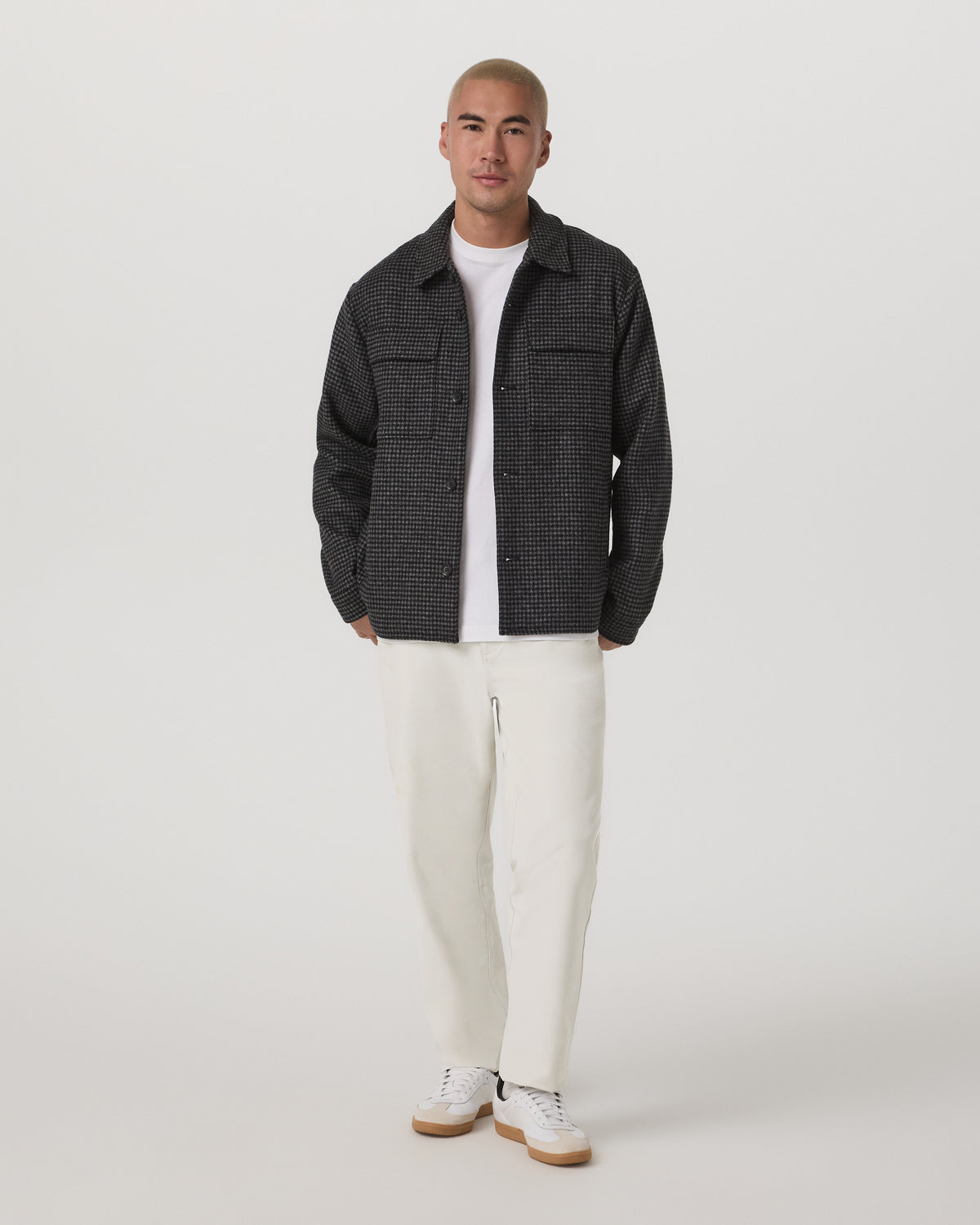 Ridge Natural Shirt Jacket Men's Grey Button-Up Jacket | Vuori onsale - US 4474