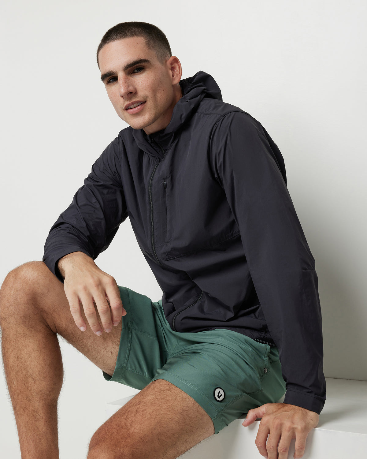Ronan Packable Jacket Black Water Repellent Jacket | Vuori for sale - US 1467
