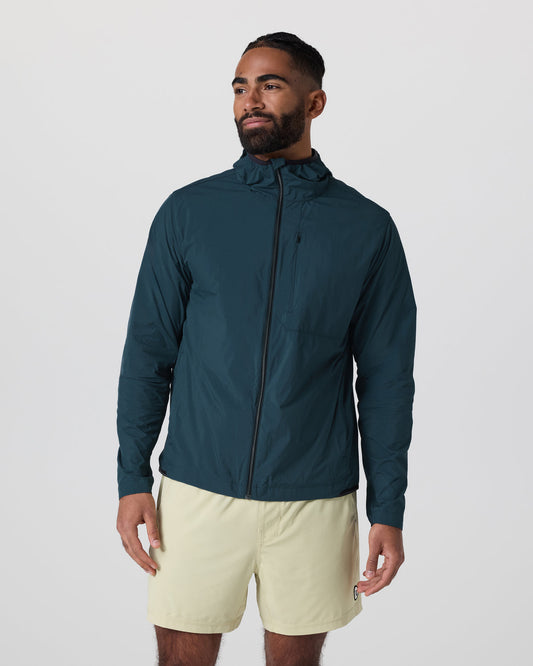Ronan Packable Jacket Deep Sea French Terry Shirt | Vuori online - US 6152