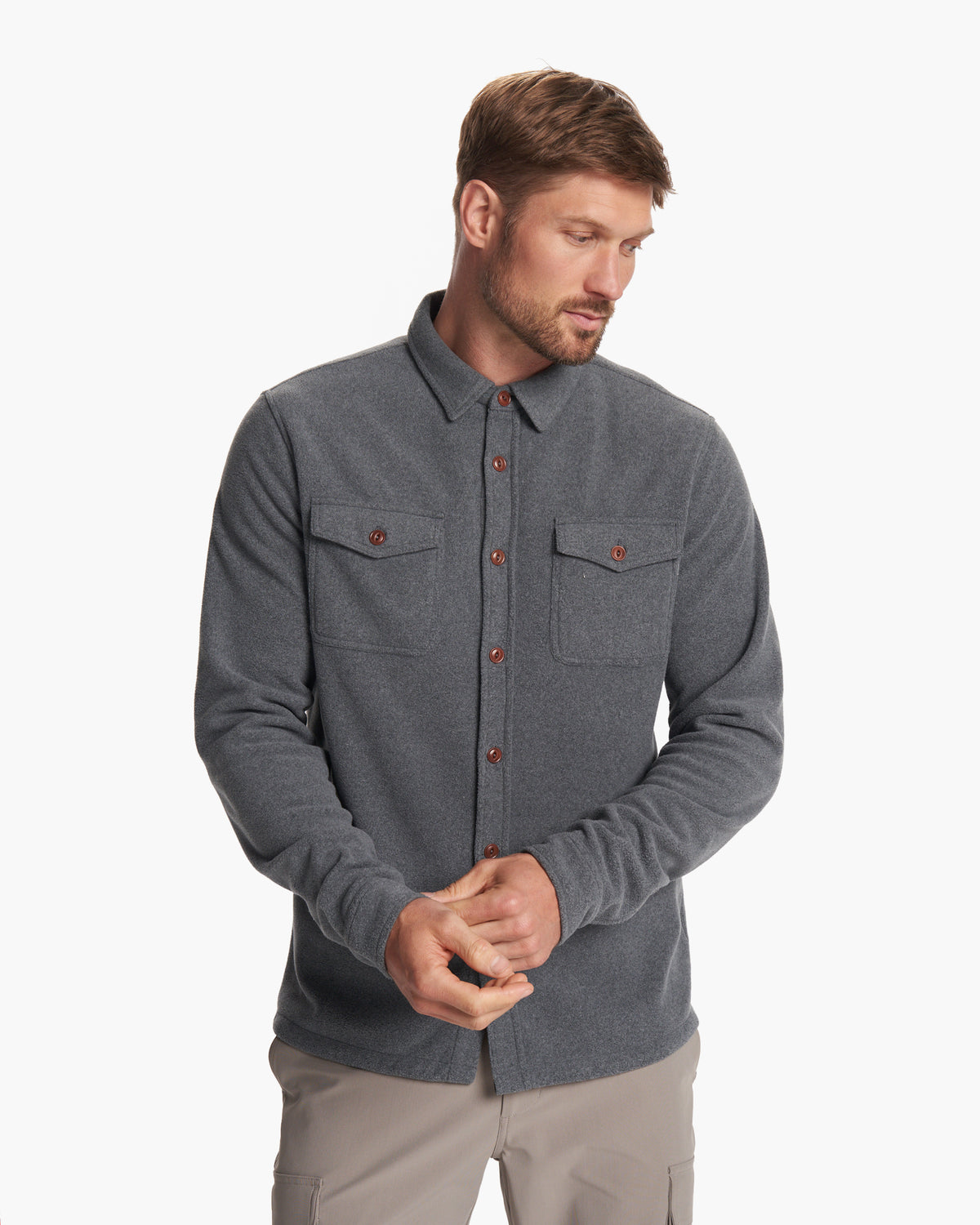 Aspen Shirt Jacket Men's Heather Grey Shirt Jacket | Vuori shop - US 7505
