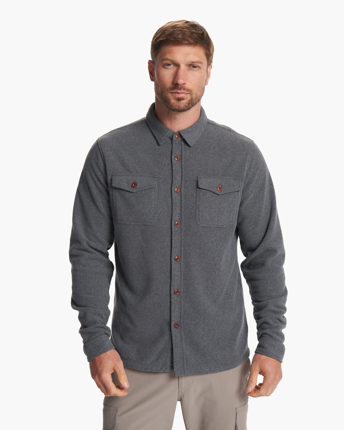 Aspen Shirt Jacket Men's Heather Grey Shirt Jacket | Vuori shop - US 7505