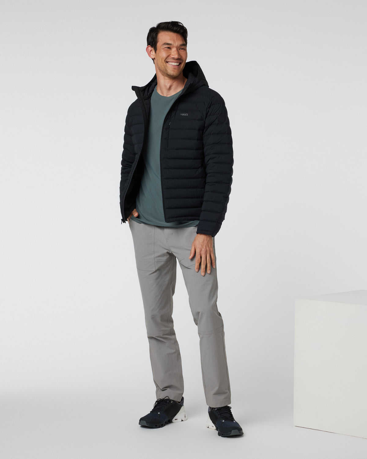 Steadfast Full Zip Hooded Jacket Black | Vuori sale - US 3541