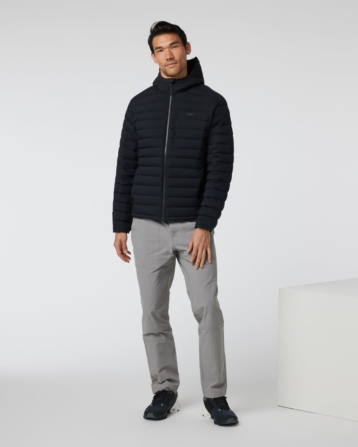 Steadfast Full Zip Hooded Jacket Black | Vuori sale - US 3541