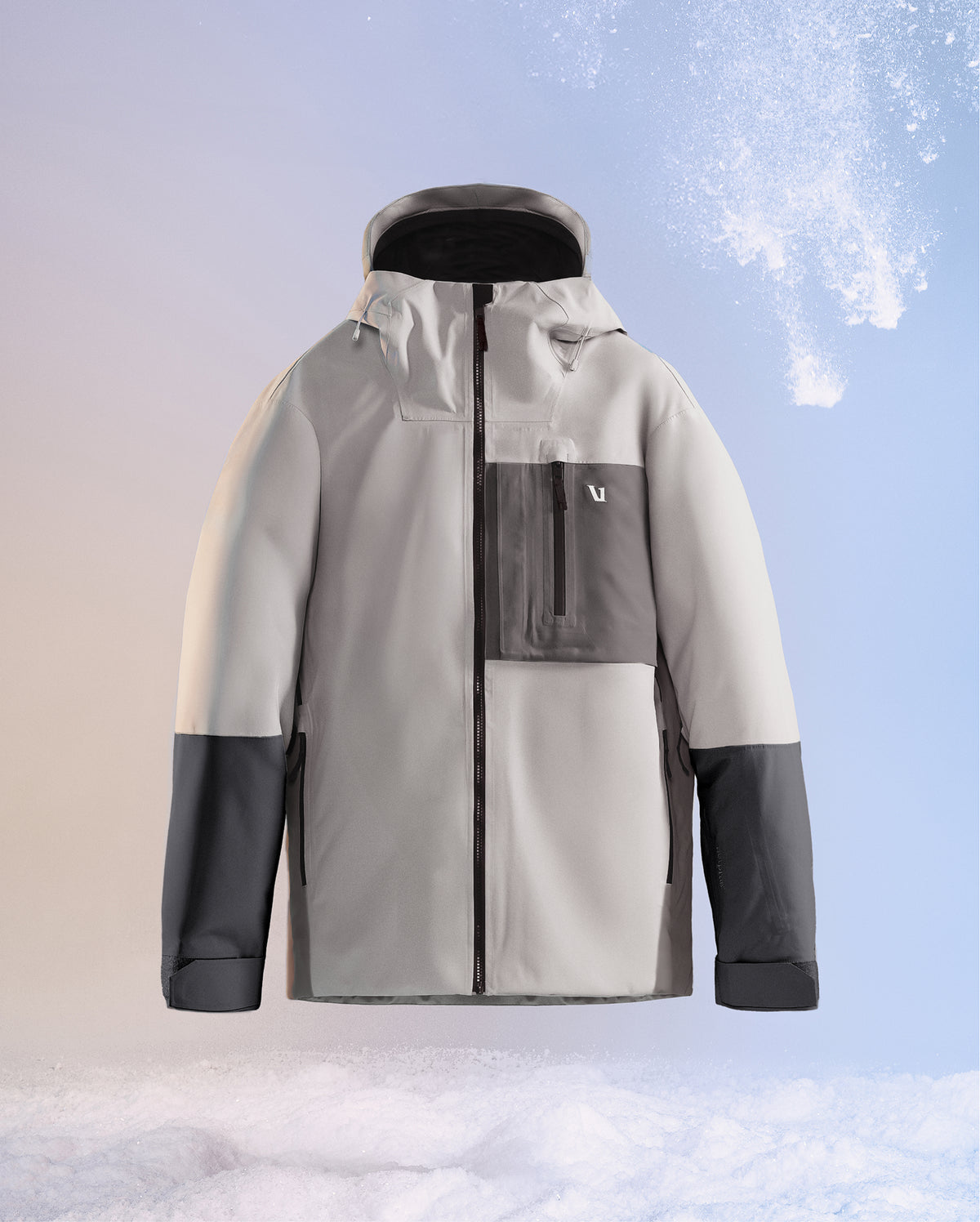 Taika Snow Shell Men's Amethyst Grey Ski/Board Jacket | Vuori shop - US 3020