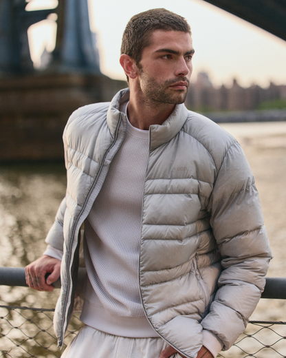 Coordinate Down Jacket Men's Sea Fog Ultra-Light Jacket | Vuori onsale - US 9378